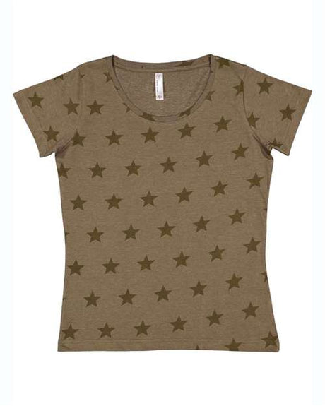 Women's Star Print Scoop Neck Tee