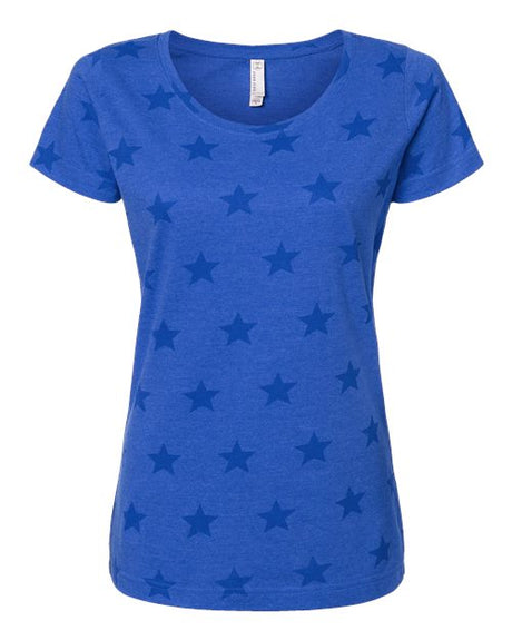 Women's Star Print Scoop Neck Tee