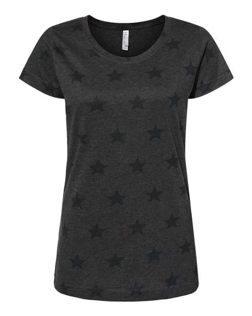 Women's Star Print Scoop Neck Tee