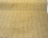 Avola Gold Belgian Chenille Fabric - Gold Chevron Wave, 56" Width (1 Yard)