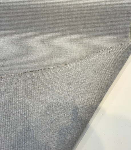 Sunbrella Pindler Ottoman Ridge Solution-Dyed Acrylic Fabric - Dove Gray Horizontal Ribbed Texture, 54" Width (1 Yard)