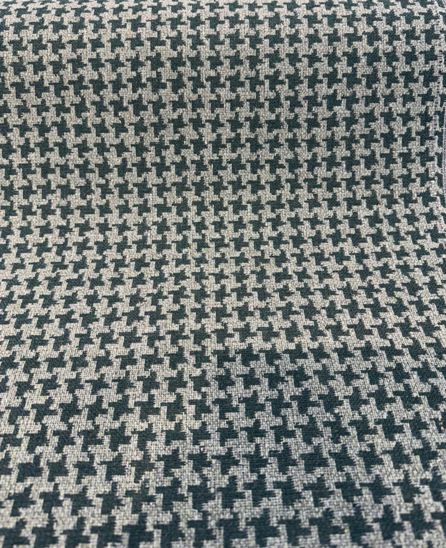 Sunbrella Hound Glen Acrylic Fabric - Green Houndstooth Inspired, 54" Width (1 Yard)