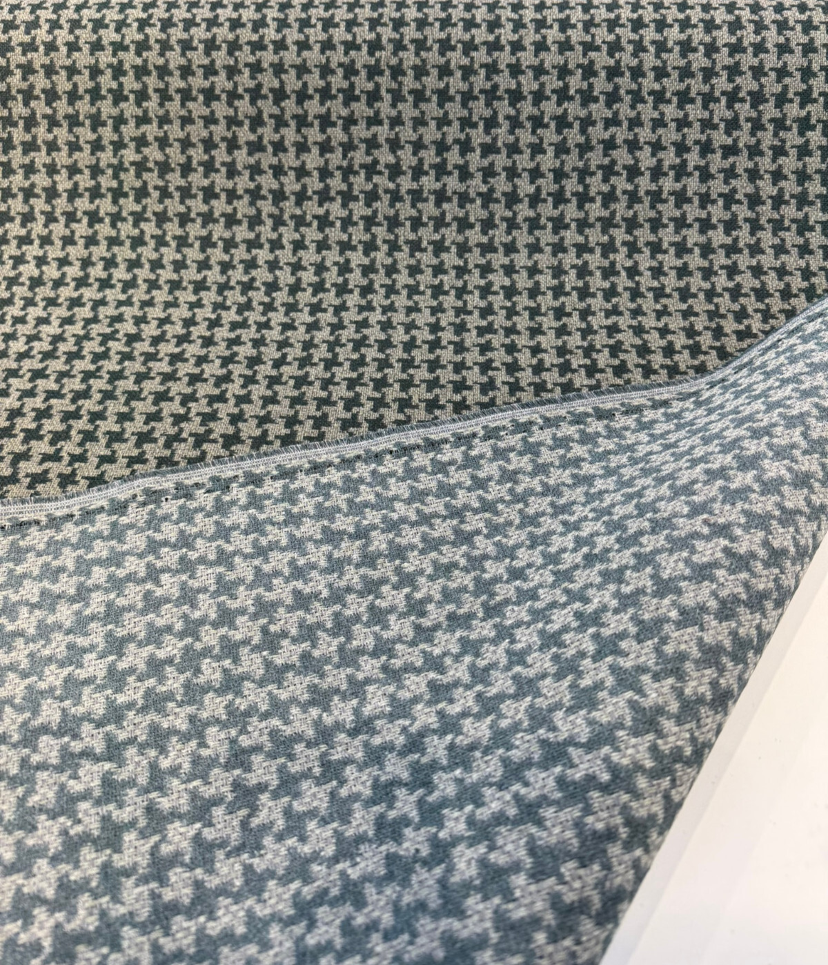 Sunbrella Hound Glen Acrylic Fabric - Green Houndstooth Inspired, 54" Width (1 Yard)