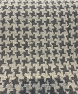 Sunbrella Hound Greystone Acrylic Fabric - Gray And Ivory Houndstooth, 54" Width (1 Yard)