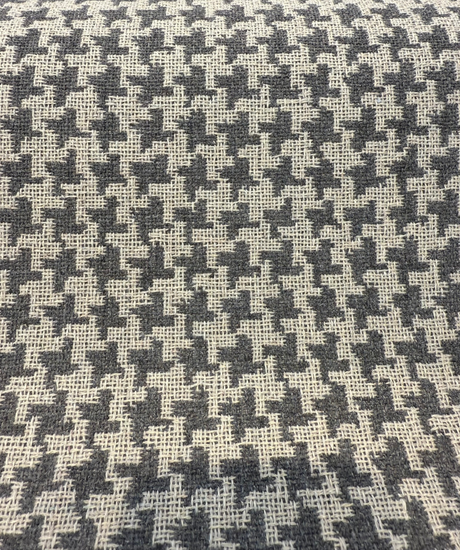 Sunbrella Hound Greystone Acrylic Fabric - Gray And Ivory Houndstooth, 54" Width (1 Yard)