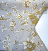 Sunbrella Ariana Floral Turmeric Sunbrella Acrylic Fabric - Floral, Turmeric/White, 54" Width (1 Yard)