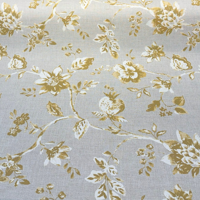 Sunbrella Ariana Floral Turmeric Sunbrella Acrylic Fabric - Floral, Turmeric/White, 54" Width (1 Yard)