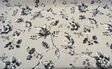 Sunbrella Ariana Floral Charcoal Acrylic Fabric - Floral, Charcoal/Black/White, 54" Width (1 Yard)