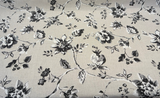 Sunbrella Ariana Floral Charcoal Acrylic Fabric - Floral, Charcoal/Black/White, 54" Width (1 Yard)