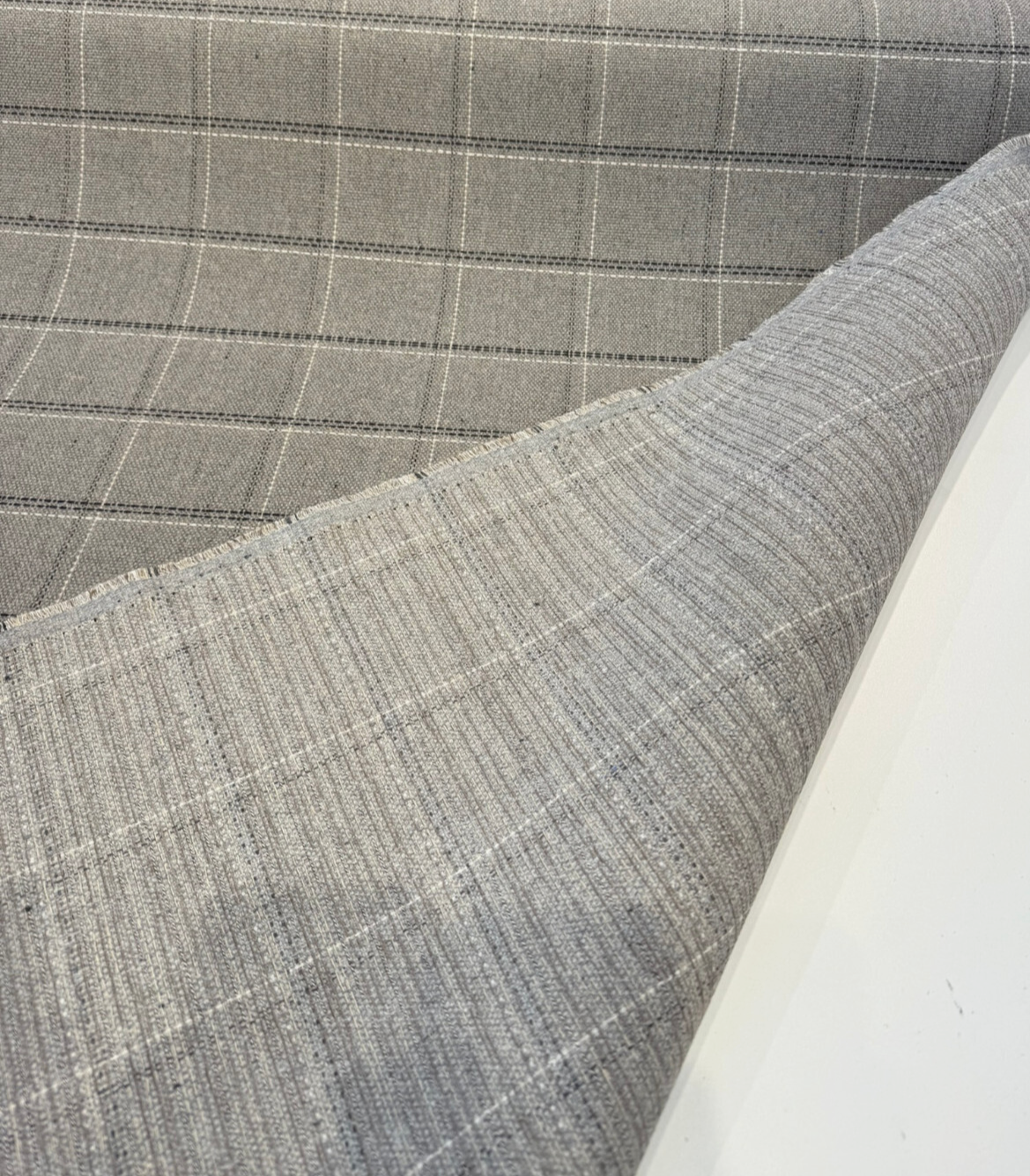 Sunbrella Hunt Greystone Retweed Acrylic Fabric - Greystone Plaid, 54" Width (By The Yard)