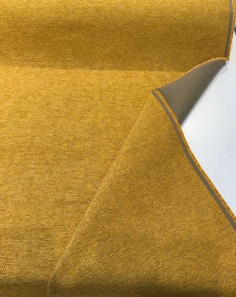 Atlas Gold Belgian Chenille Fabric - Gold Boucle-Inspired Upholstery, 56" Width (1 Yard)
