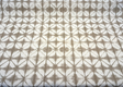 Sunbrella Midori Sand Solution-Dyed Acrylic Fabric - Geometric Batik-Style Motif, Sand/Beige/Ivory, 54" Width (1 Yard)