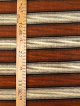 Wool Striped Fabric Brown Beige
