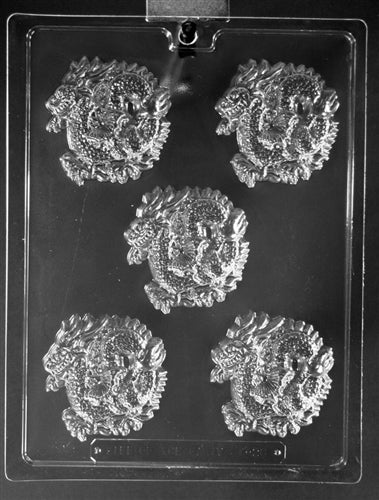 Small Dragon Pieces Chocolate Mold - LPI028