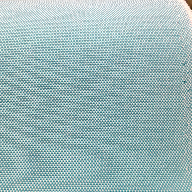 Sunbrella Sailcloth Aruba Solution-Dyed Acrylic Fabric - Teal And White Basketweave, 54" Width (1 Yard)