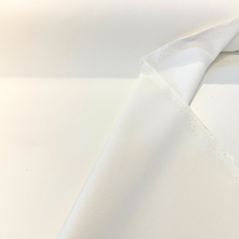 Action Snow White Sunbrella Acrylic Fabric - Basketweave Texture, White, 54" Width (1 Yard)