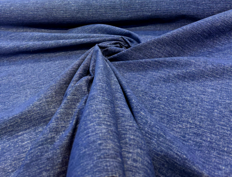 Sunbrella Chenille Crush Acrylic Fabric - Indigo Blue, Woven Chenille, 54" Width (1 Yard)