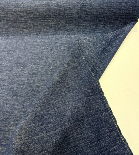Sunbrella Chenille Crush Acrylic Fabric - Indigo Blue, Woven Chenille, 54" Width (1 Yard)