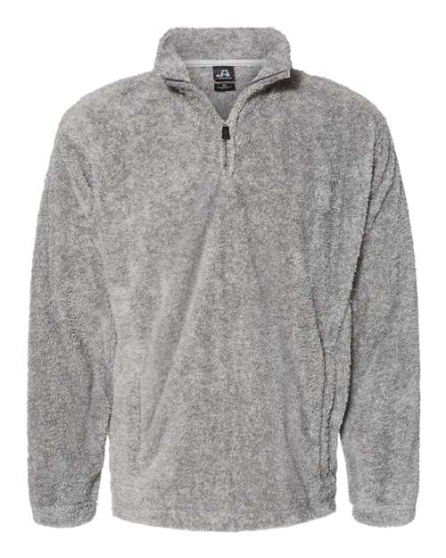 J. America Unisex Boundary Shag Frosty Sherpa Quarter-Zip Pullover