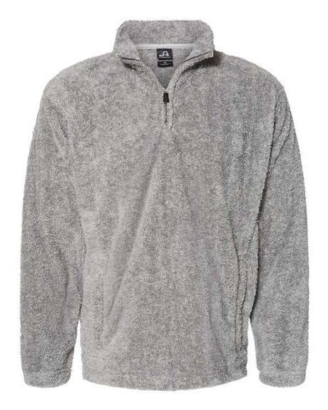 J. America Unisex Boundary Shag Frosty Sherpa Quarter-Zip Pullover