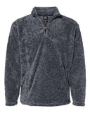 J. America Unisex Boundary Shag Frosty Sherpa Quarter-Zip Pullover