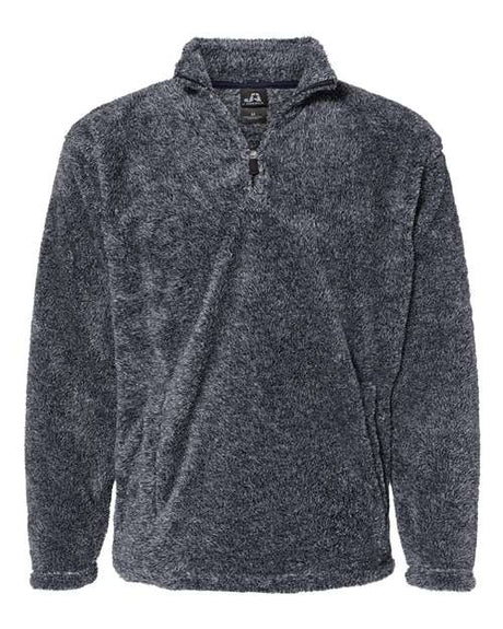 J. America Unisex Boundary Shag Frosty Sherpa Quarter-Zip Pullover