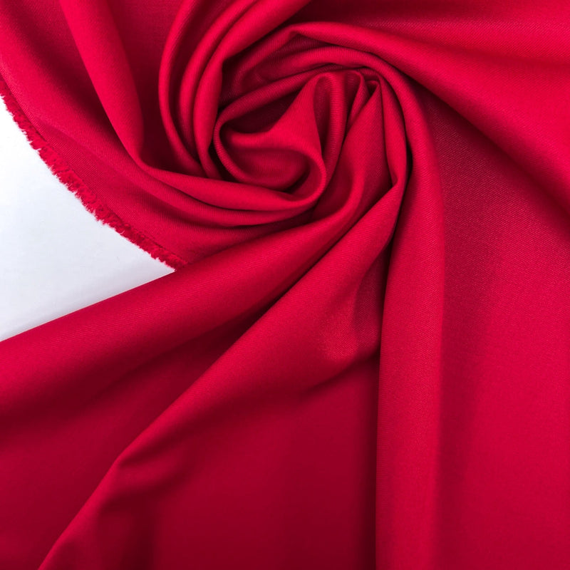 Polyester Acrylic Twill Red