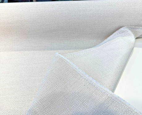 Sunbrella Rain Action Linen Acrylic Fabric - Beige Solid, 54" Width, Horizontal 2.86" Repeat (1 Yard)