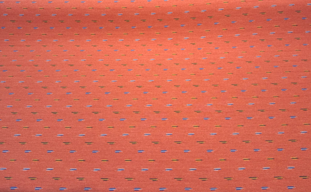 Sunbrella Bahasa Mesa Acrylic Fabric - Burnt Rust Multicolor Dash Pattern, 54" Width (1 Yard)