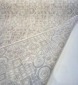 Sunbrella Bodhi Flax Acrylic Fabric - Tribal Geometric Pattern, Flax And Ivory, 54" Width (1 Yard)