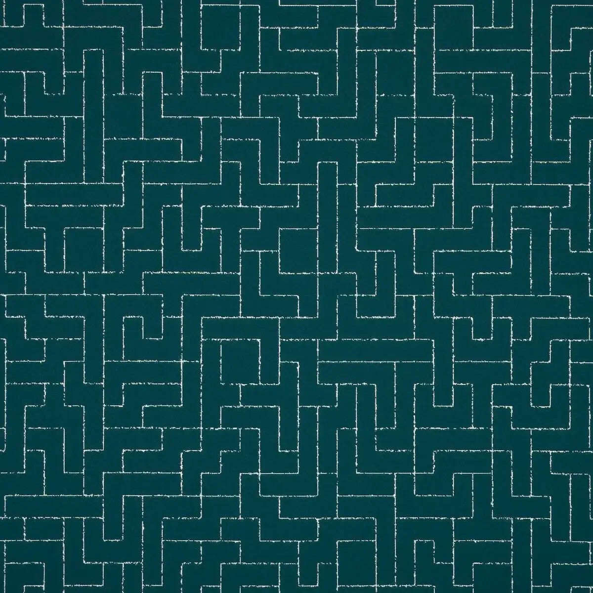 Sunbrella Create Laurel Green Acrylic Fabric - Laurel Green Geometric Maze Pattern, 54" Width (1 Yard)