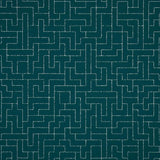 Sunbrella Create Laurel Green Acrylic Fabric - Laurel Green Geometric Maze Pattern, 54" Width (1 Yard)