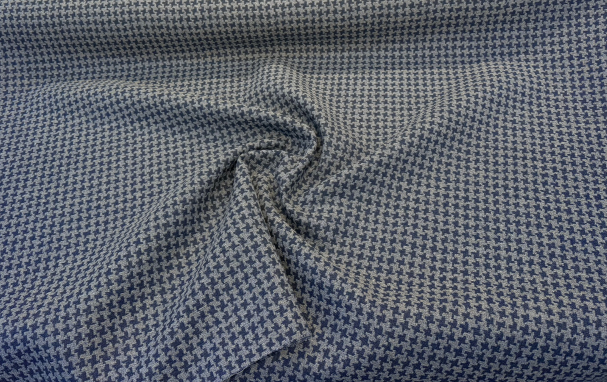 Sunbrella Hound Midnight Blue Sunbrella Acrylic Fabric - Houndstooth Inspired, 54" Width (1 Yard)
