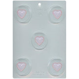 Lacy Heart Sandwich Cookie Chocolate Mold