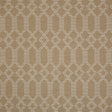 Sunbrella Connection Sand Acrylic Fabric - Sand Beige With White Accents, Geometric Lattice, 54" Width (1 Yard)