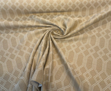 Sunbrella Connection Sand Acrylic Fabric - Sand Beige With White Accents, Geometric Lattice, 54" Width (1 Yard)