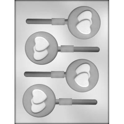 Double Heart Sucker Chocolate Mold (90-1232)*