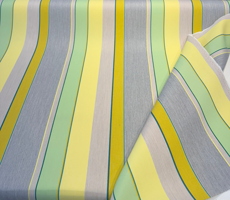 Sunbrella Expand Acrylic Fabric - Citronelle Gray Yellow Green Vertical Stripes, 54" Width (By The Yard)