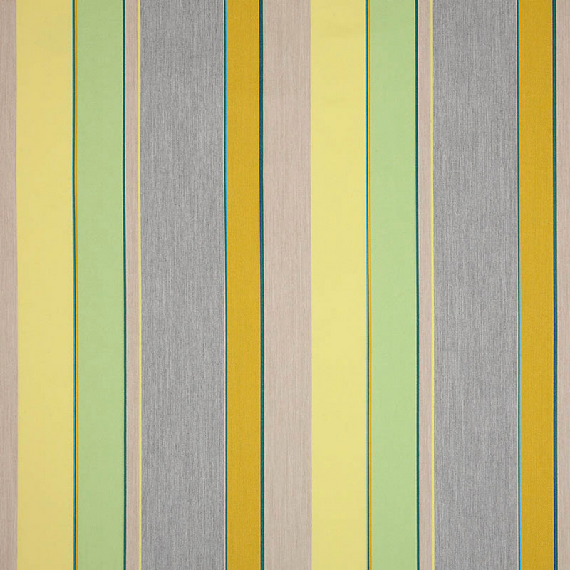 Sunbrella Expand Acrylic Fabric - Citronelle Gray Yellow Green Vertical Stripes, 54" Width (By The Yard)