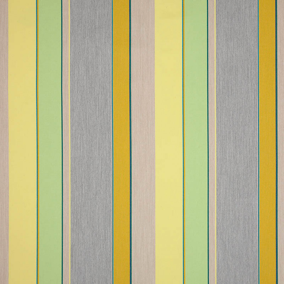 Sunbrella Expand Acrylic Fabric - Citronelle Gray Yellow Green Vertical Stripes, 54" Width (By The Yard)
