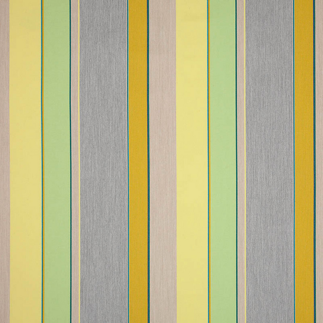 Sunbrella Expand Acrylic Fabric - Citronelle Gray Yellow Green Vertical Stripes, 54" Width (By The Yard)
