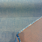 Frasure Adrift Sunbrella Acrylic Fabric - Coastal Blue/Ivory Glen Plaid, 54" Width (1 Yard)