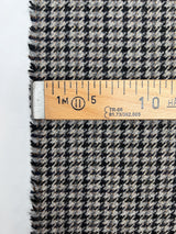 Virgin Wool Houndstooth Tweed Gray-Beige