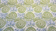 Sunbrella Conch Seaweed Solution-Dyed Acrylic Fabric - Green Blue Tie-Dye Shell Print, 56" Width (1 Yard)