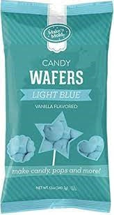 Light Blue Make'n Mold Candy Wafers - 12 Ounce Bag