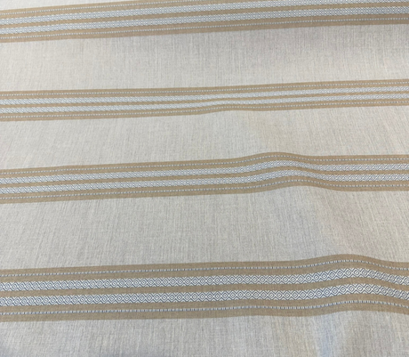 Sunbrella Ethos Dune Acrylic Fabric - Beige/Cream Stripe, 54" Width (1 Yard)