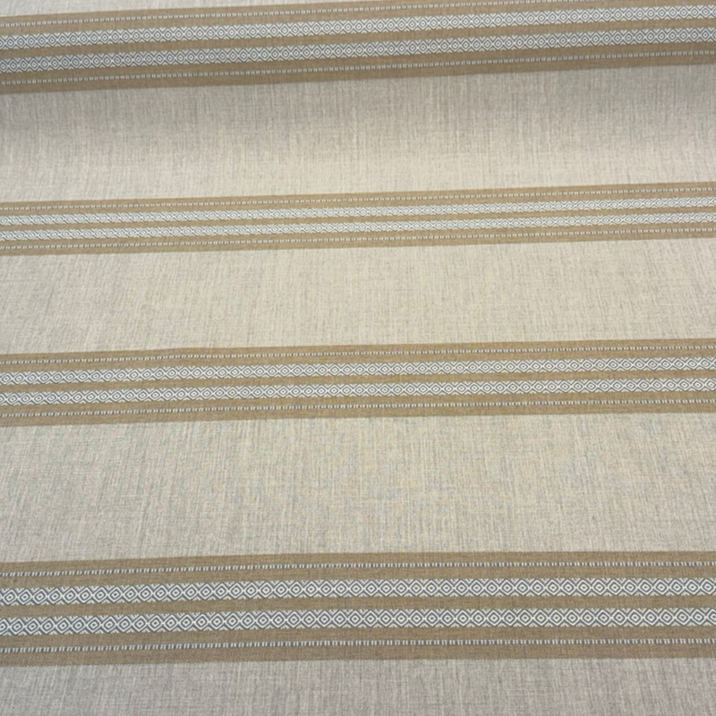 Sunbrella Ethos Dune Acrylic Fabric - Beige/Cream Stripe, 54" Width (1 Yard)