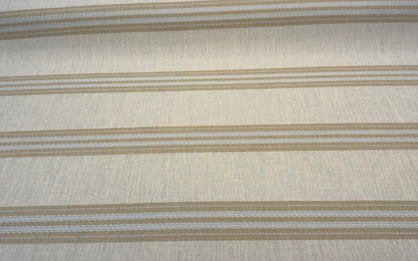 Sunbrella Ethos Dune Acrylic Fabric - Beige/Cream Stripe, 54" Width (1 Yard)