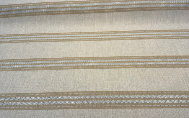 Sunbrella Ethos Dune Acrylic Fabric - Beige/Cream Stripe, 54" Width (1 Yard)