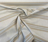 Sunbrella Ethos Dune Acrylic Fabric - Beige/Cream Stripe, 54" Width (1 Yard)
